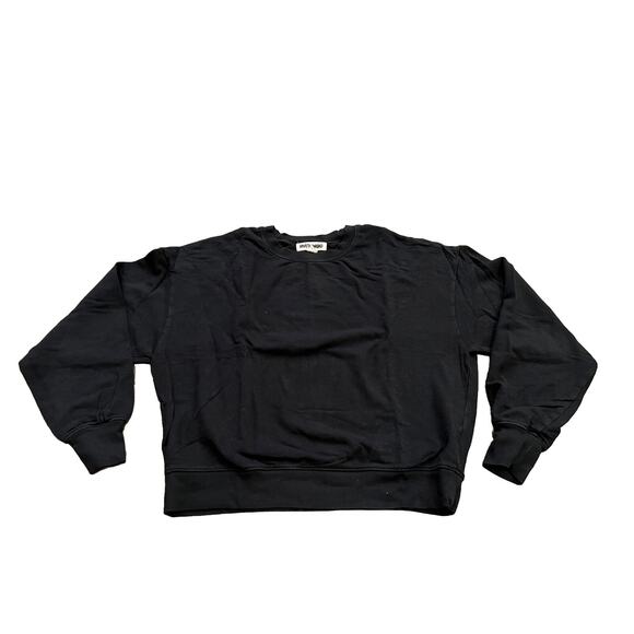 Rivet & Thread Womens Black Relaxed Crewneck Sweatshirt Size XS Made In USA - Picture 1 of 8